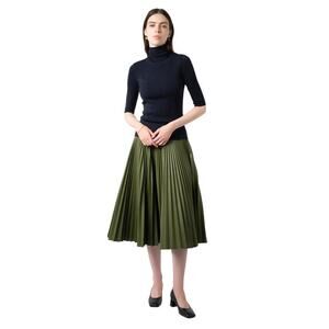 Rachel Comey Larni Pleated Midi Skirt in Forest L
